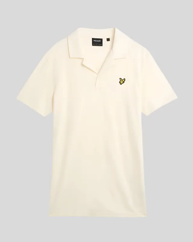 Linen Revere Collar Polo Shirt sold by Lyle & Scott