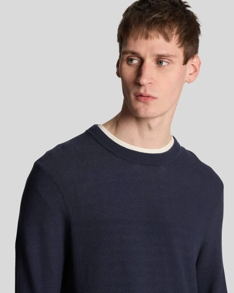 Pique Knitted Crew Neck Jumper sold by Lyle & Scott product image thumbnail 4