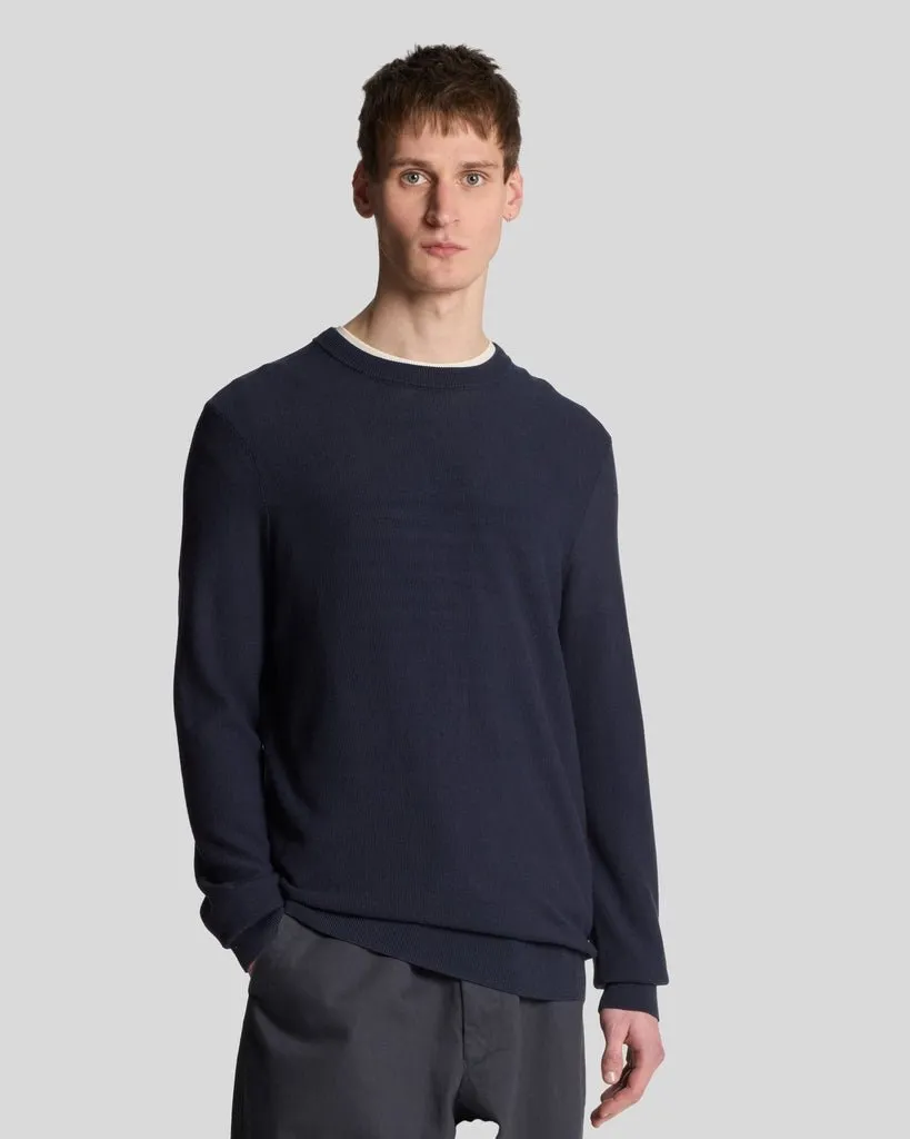 Pique Knitted Crew Neck Jumper sold by Lyle & Scott product image thumbnail 2