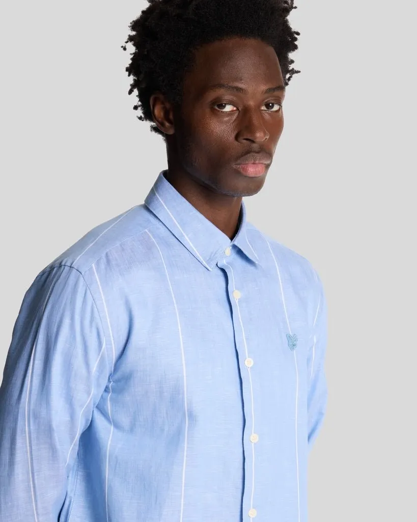 Linen Stripe Long Sleeve Shirt sold by Lyle & Scott product image thumbnail 4