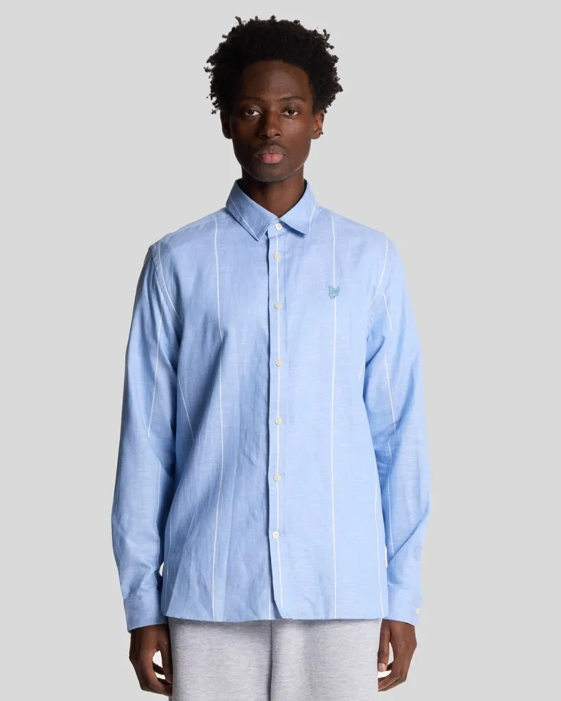 Linen Stripe Long Sleeve Shirt sold by Lyle & Scott