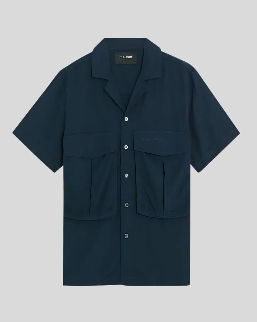 Cotton Linen Revere Collar Shirt sold by Lyle & Scott product image thumbnail 4