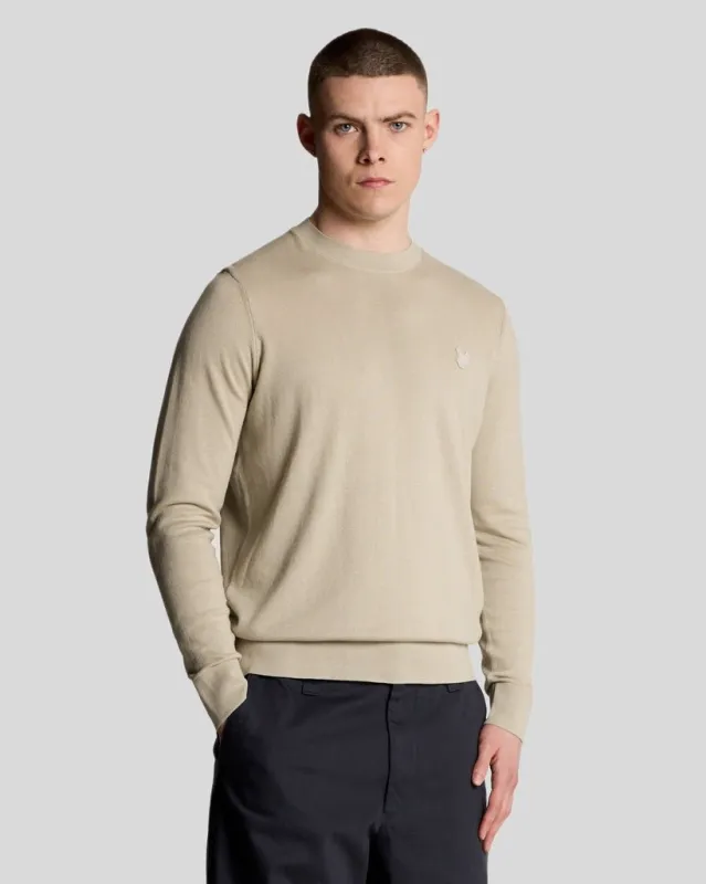 Superfine Cotton Crew Neck Jumper sold by Lyle & Scott