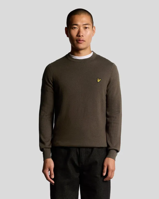 Cotton Merino Crew Neck Jumper sold by Lyle & Scott