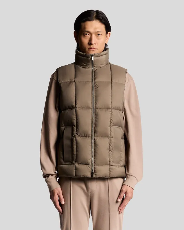 Square Cocoon Puffer Gilet sold by Lyle & Scott