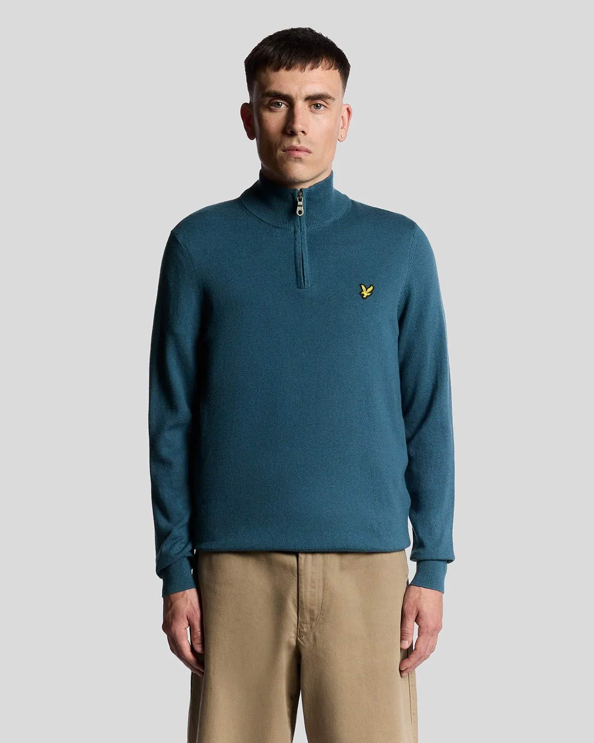 Cotton Merino 1/4 Zip Jumper sold by Lyle & Scott