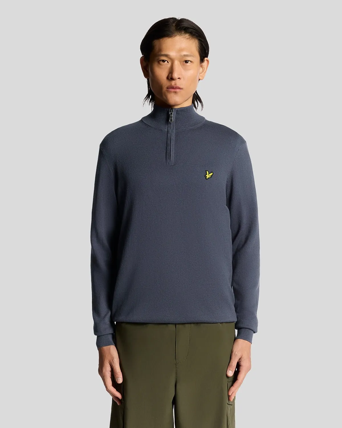 Cotton Merino 1/4 Zip Jumper sold by Lyle & Scott