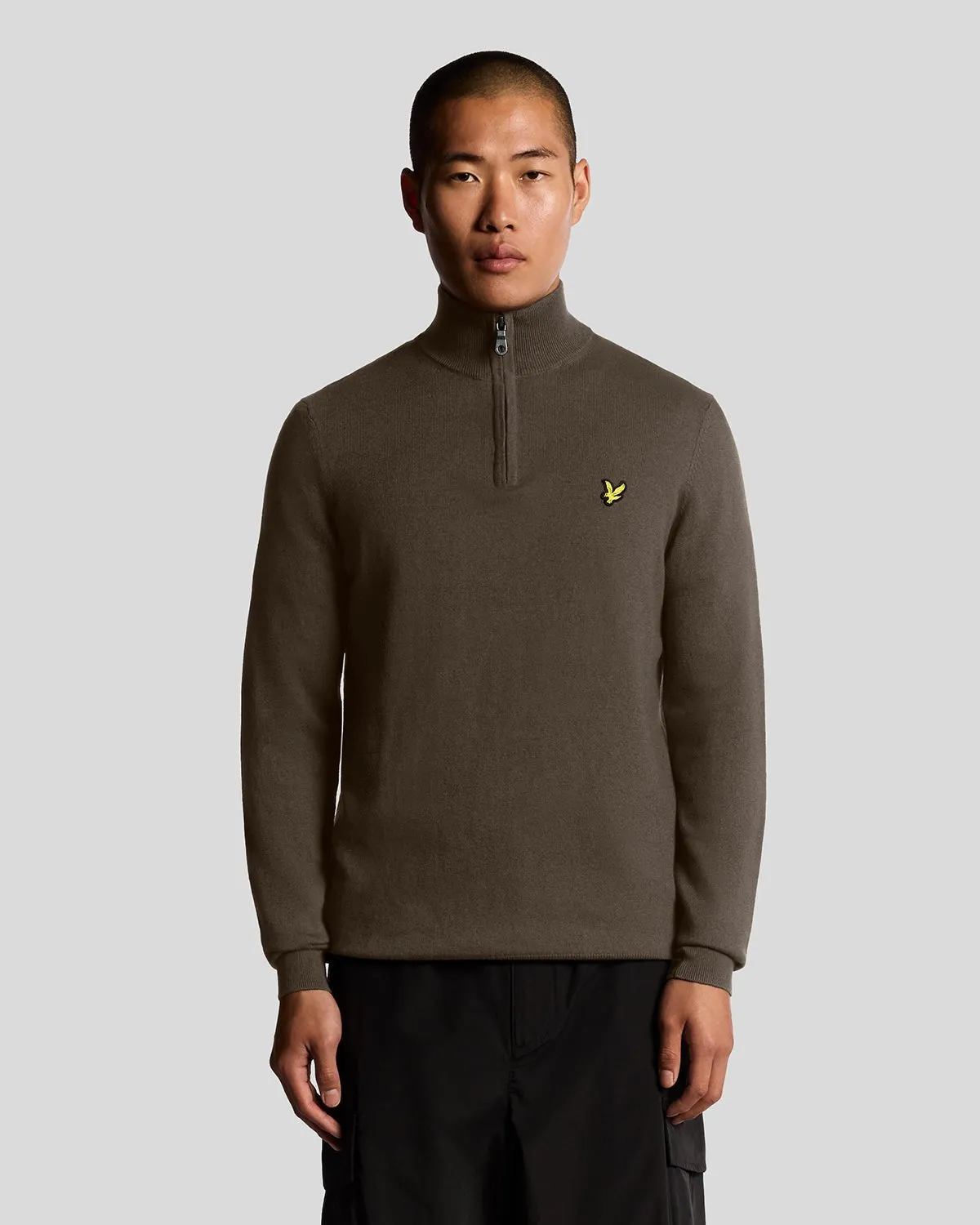 Cotton Merino 1/4 Zip Jumper sold by Lyle & Scott