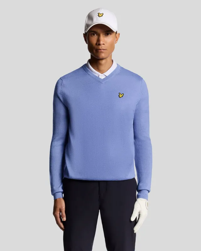 Golf Wool Blend V Neck Jumper sold by Lyle & Scott