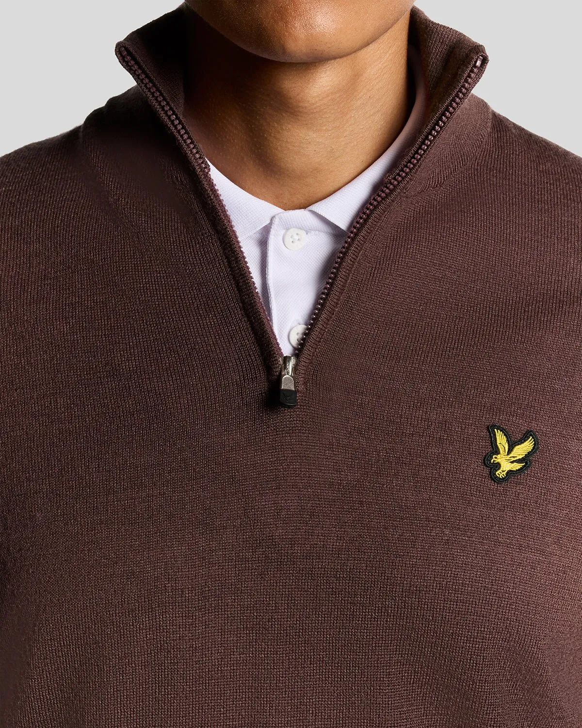 1/4 Zip Wool Blend Jumper sold by Lyle & Scott product image thumbnail 3