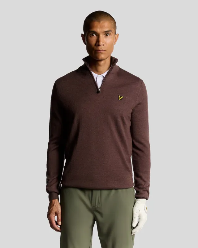 Golf 1/4 Zip Wool Blend Jumper sold by Lyle & Scott