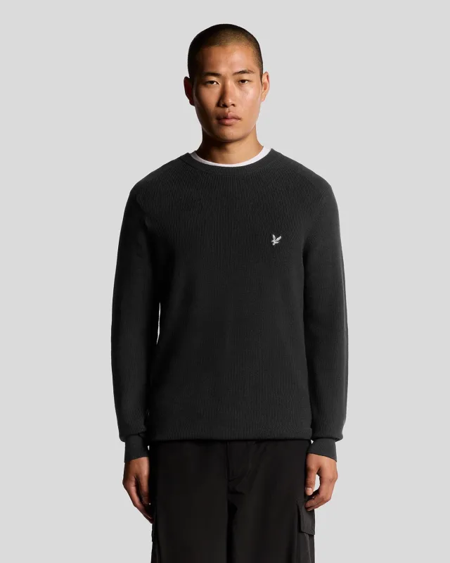 Engineered Rib Crew Neck Jumper sold by Lyle & Scott