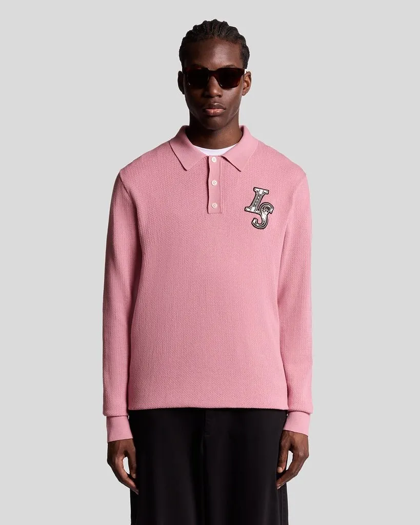Long Sleeve Knitted Polo Shirt sold by Lyle & Scott