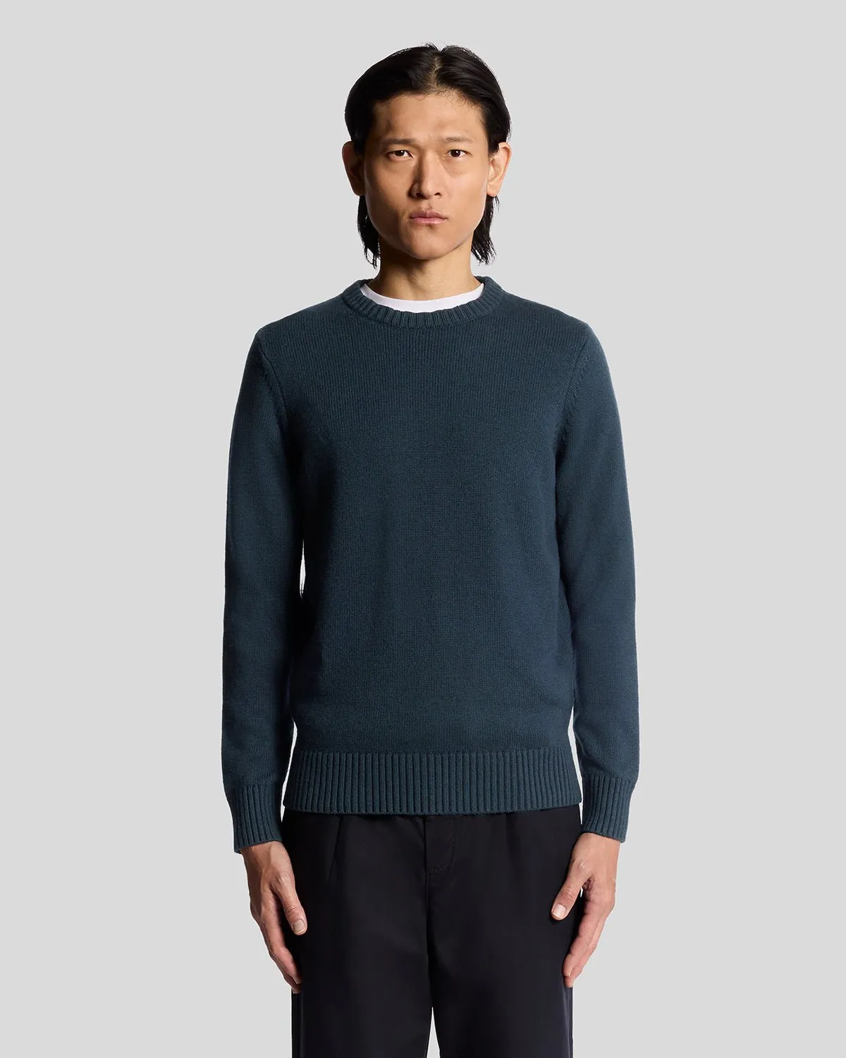 Wool Blend Crew Neck Jumper sold by Lyle & Scott