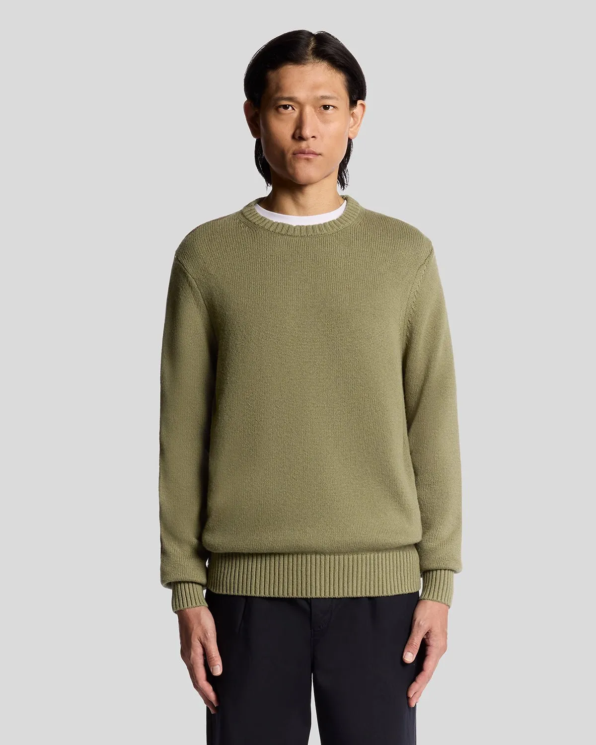 Wool Blend Crew Neck Jumper sold by Lyle & Scott