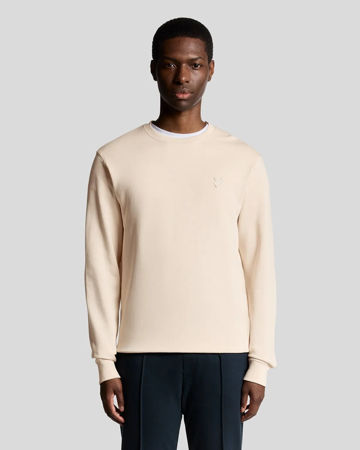 Superfine Cotton Crew Neck Sweatshirt sold by Lyle & Scott