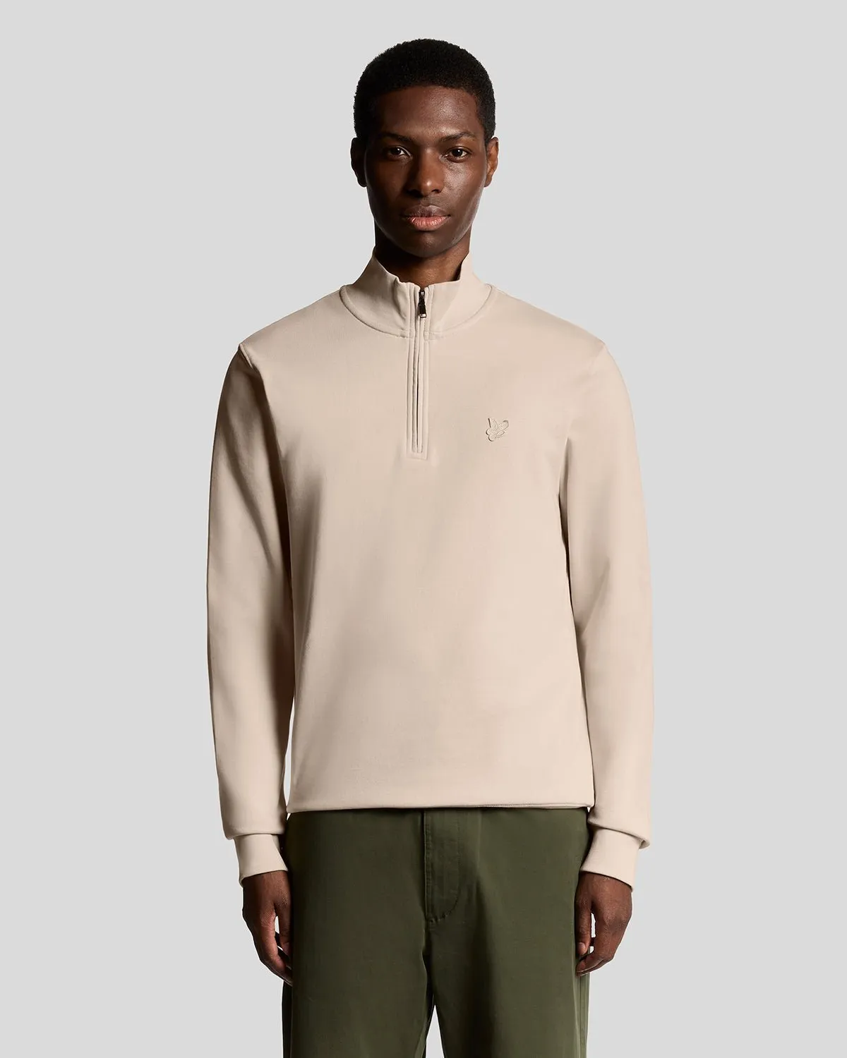 Superfine Cotton 1/4 Zip Sweatshirt sold by Lyle & Scott