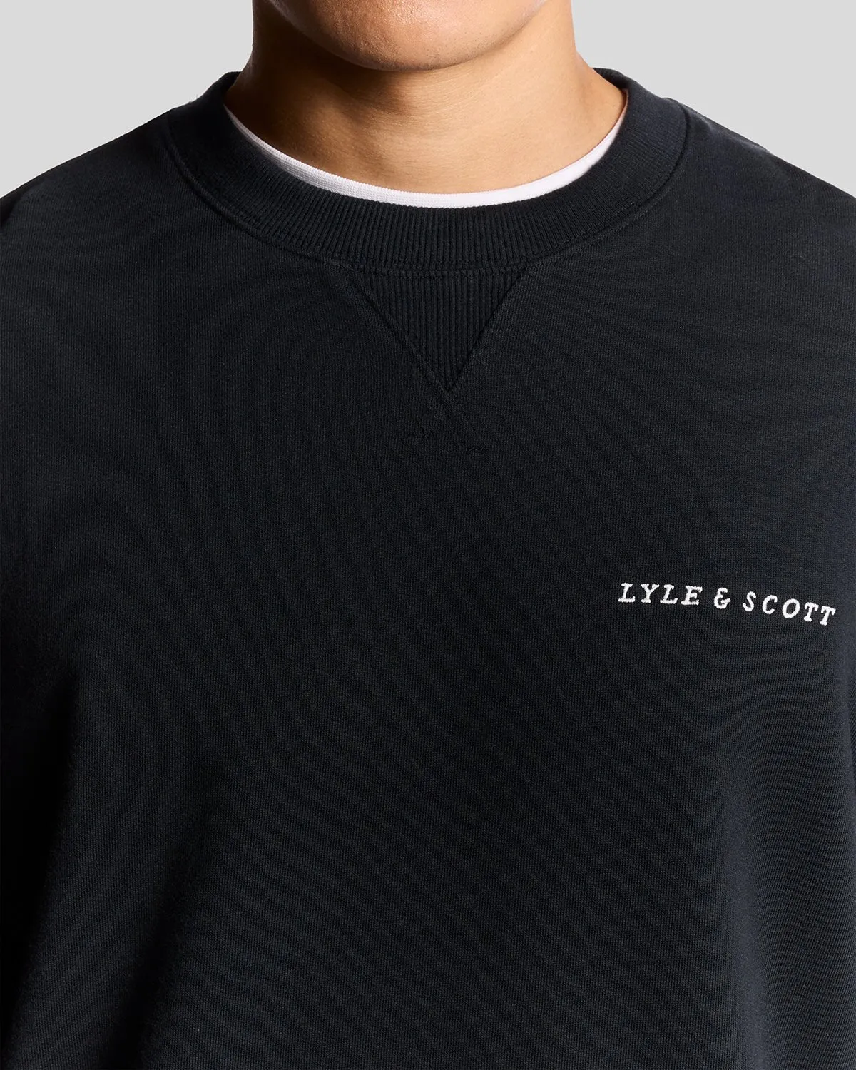 Script Brushback Fleece Sweatshirt sold by Lyle & Scott product image thumbnail 3