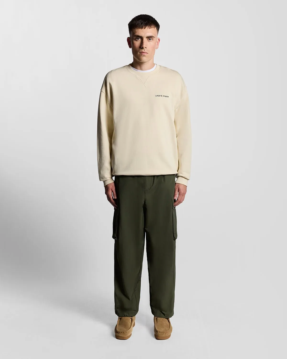 Script Brushback Fleece Sweatshirt sold by Lyle & Scott product image thumbnail 2