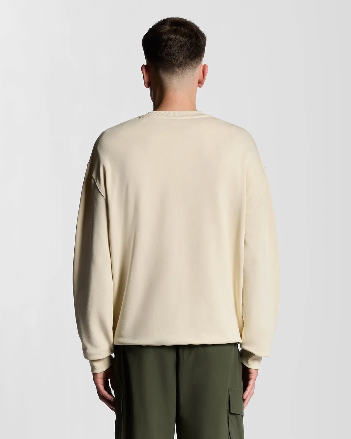 Script Brushback Fleece Sweatshirt sold by Lyle & Scott product image thumbnail 4