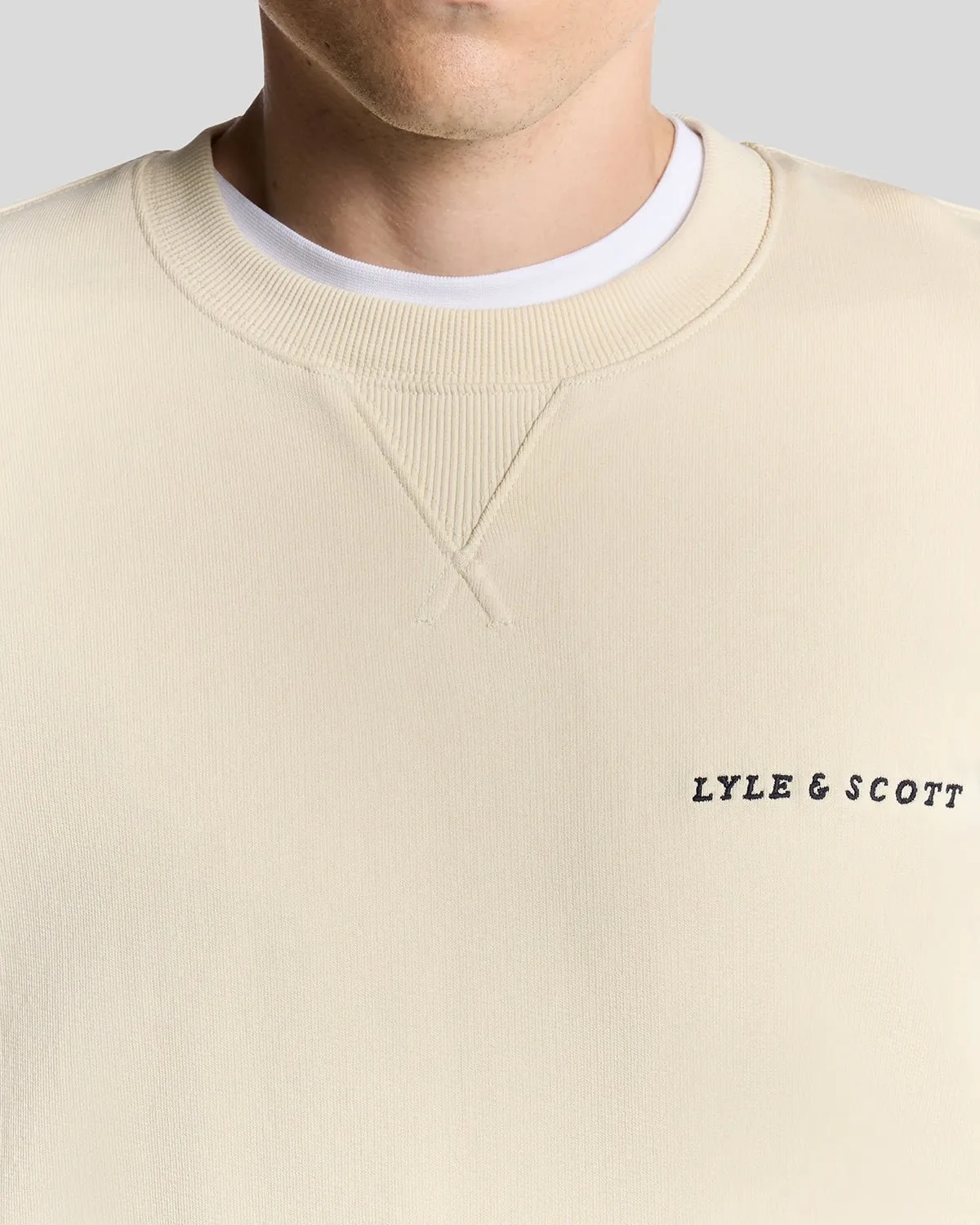 Script Brushback Fleece Sweatshirt sold by Lyle & Scott product image thumbnail 3