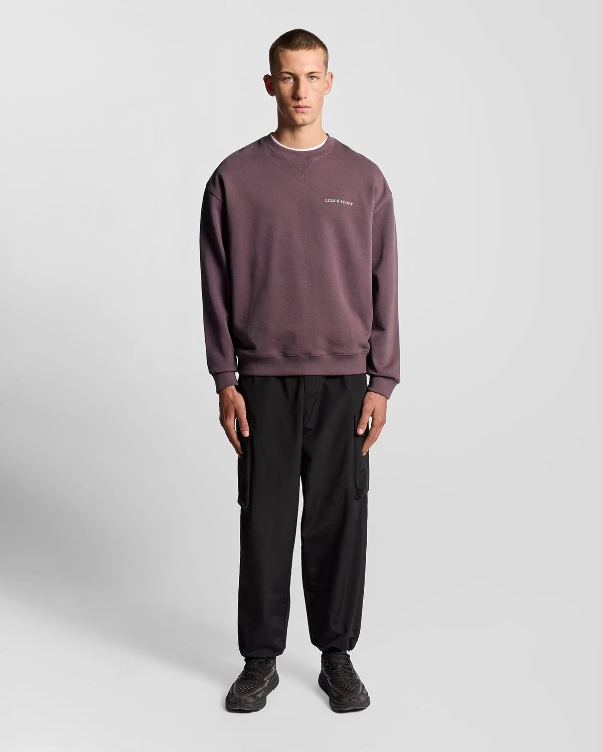 Script Brushback Fleece Sweatshirt sold by Lyle & Scott product image thumbnail 2