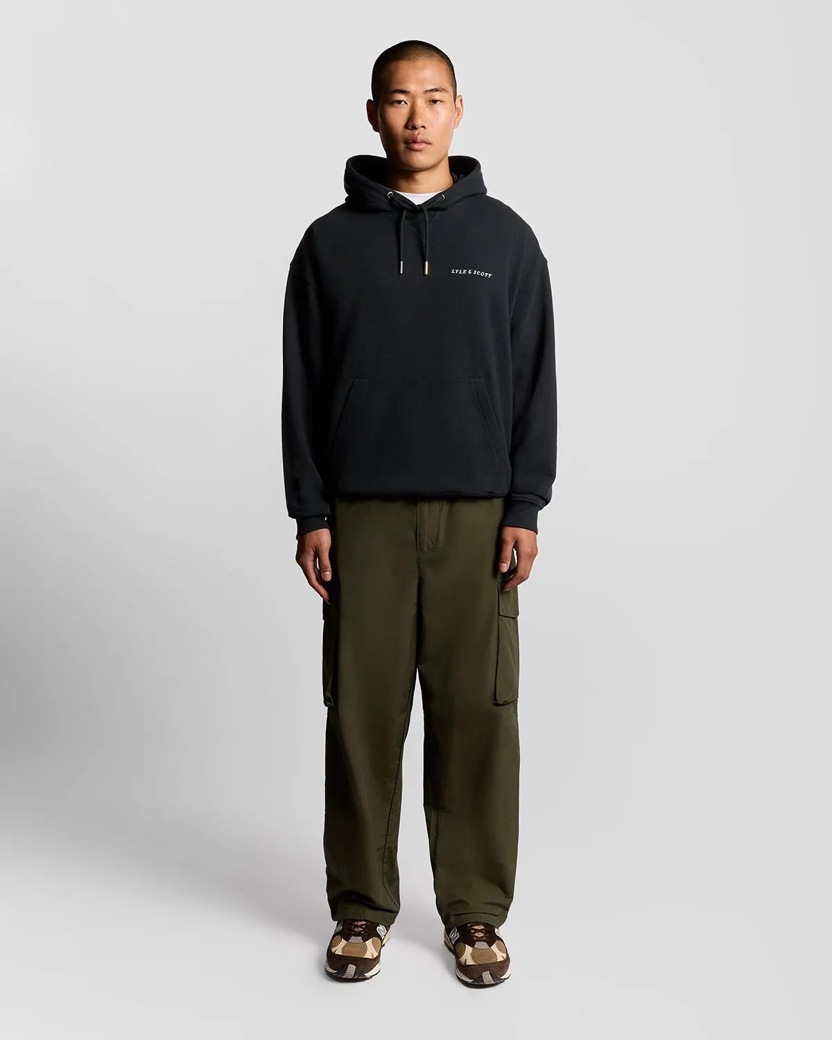 Script Brushback Fleece Hoodie sold by Lyle & Scott product image thumbnail 2