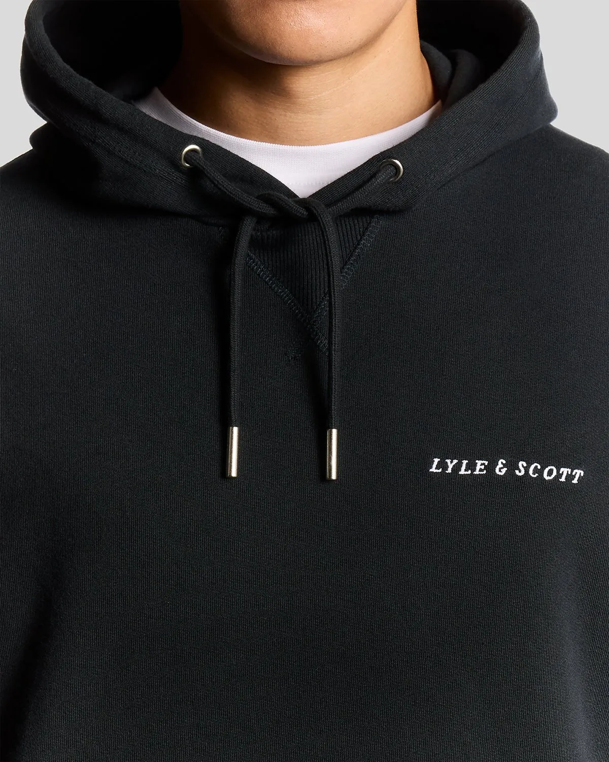 Script Brushback Fleece Hoodie sold by Lyle & Scott product image thumbnail 3