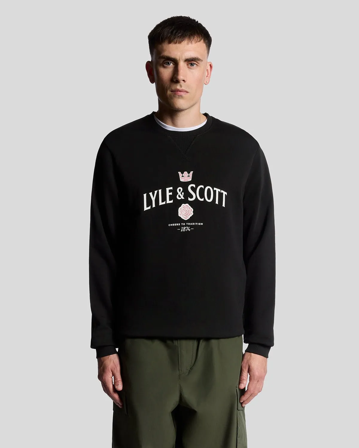 Cheers Graphic Crew Neck Sweatshirt sold by Lyle & Scott