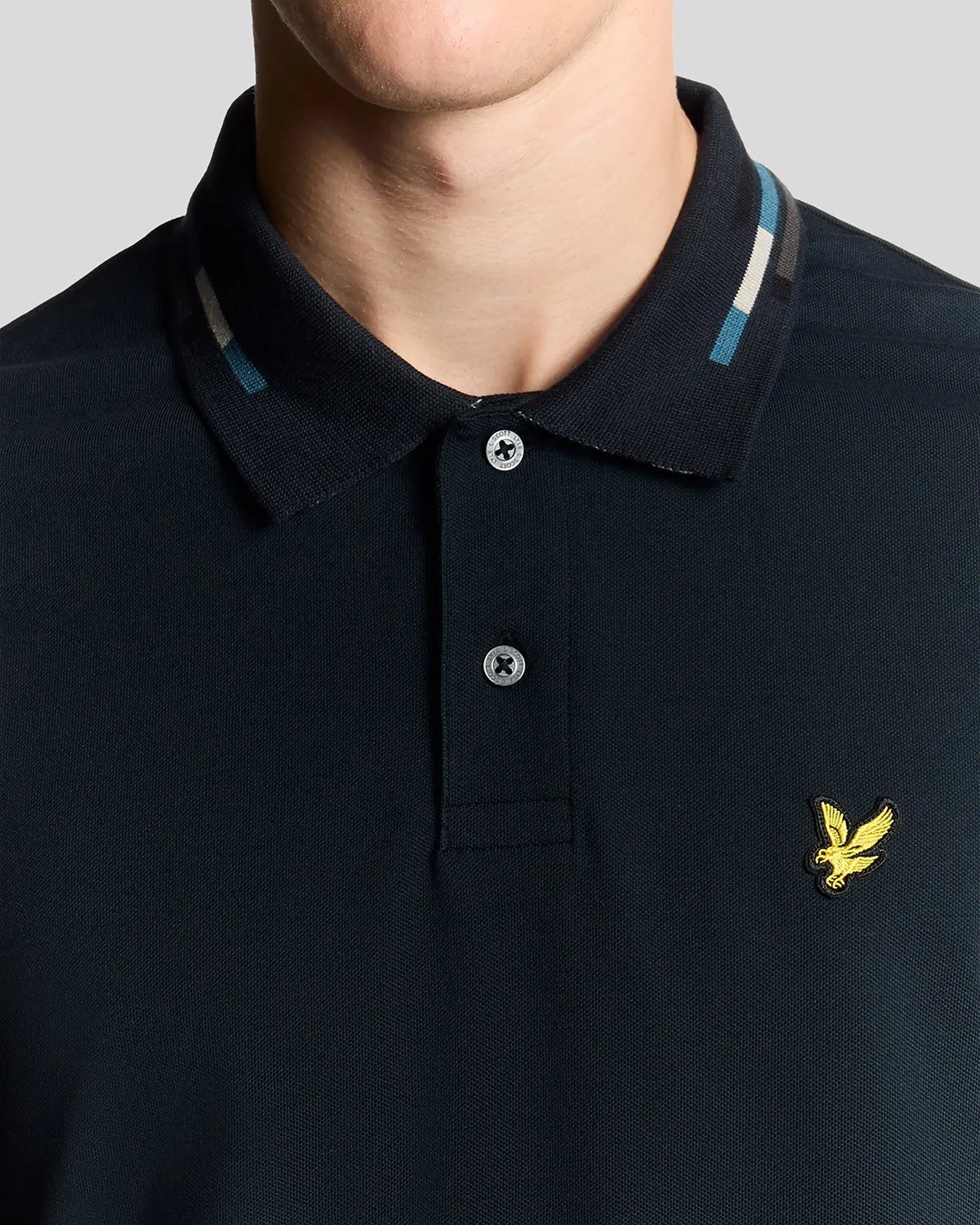 Striped Tipped Polo Shirt sold by Lyle & Scott product image thumbnail 3