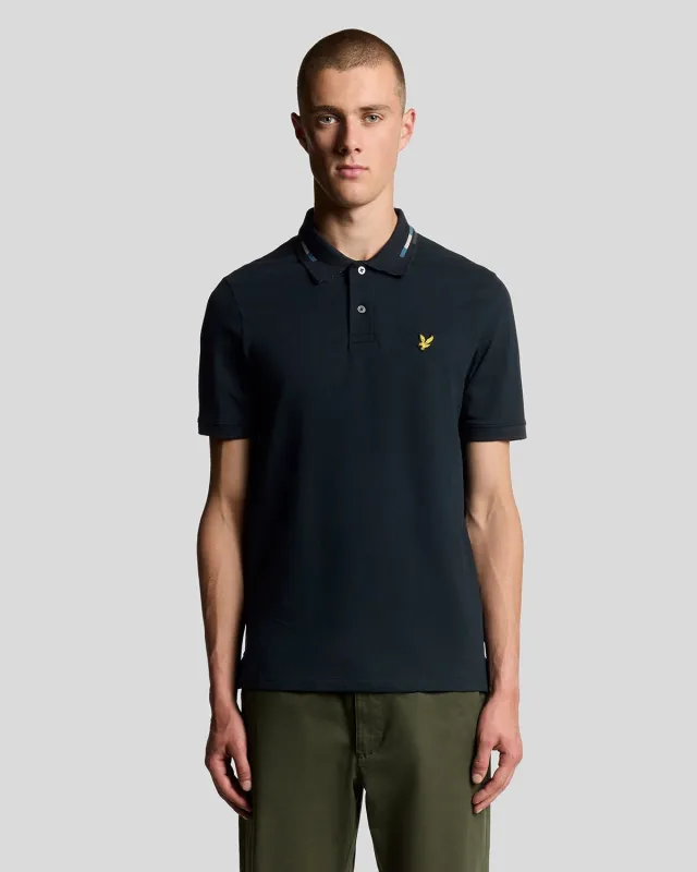 Striped Tipped Polo Shirt sold by Lyle & Scott