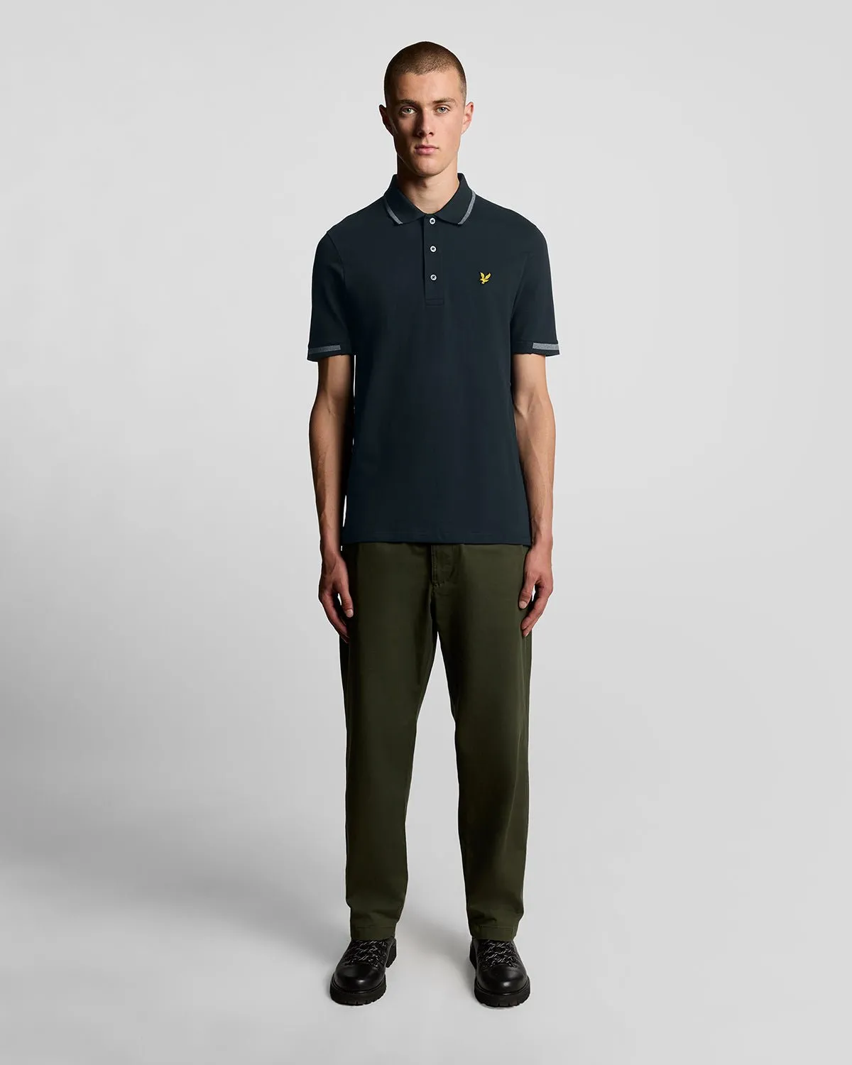 Birdseye Tipped Polo Shirt sold by Lyle & Scott product image thumbnail 2