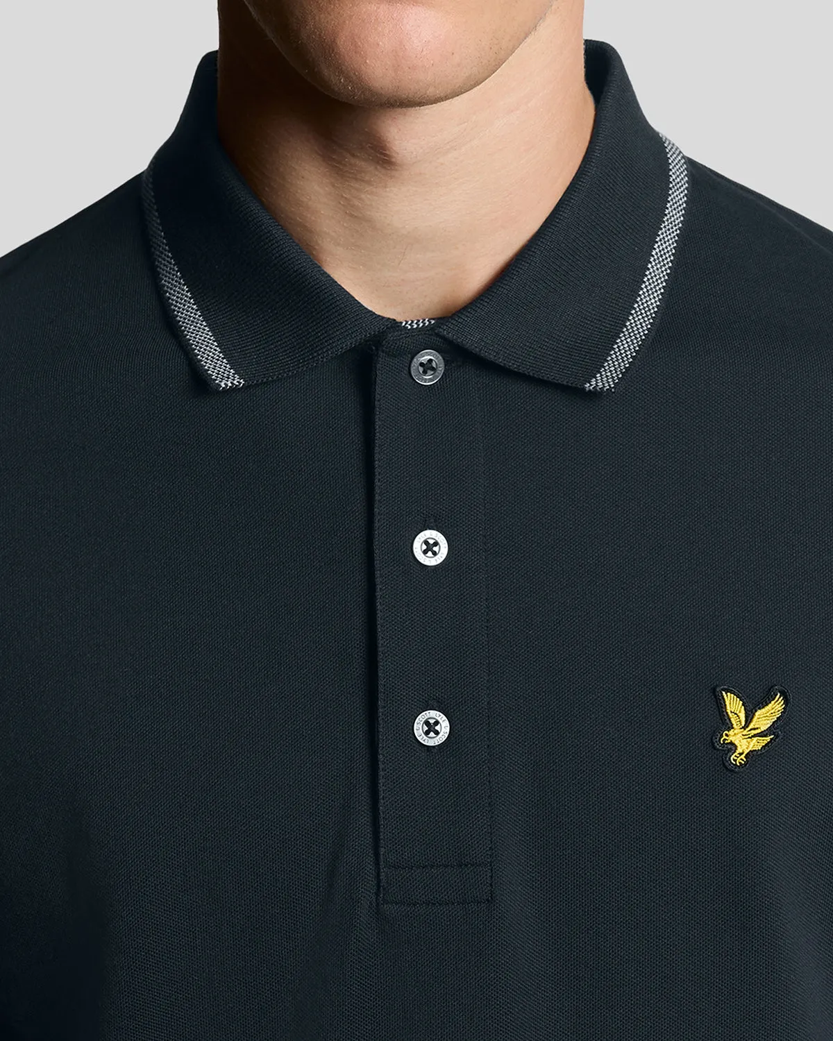 Birdseye Tipped Polo Shirt sold by Lyle & Scott product image thumbnail 3