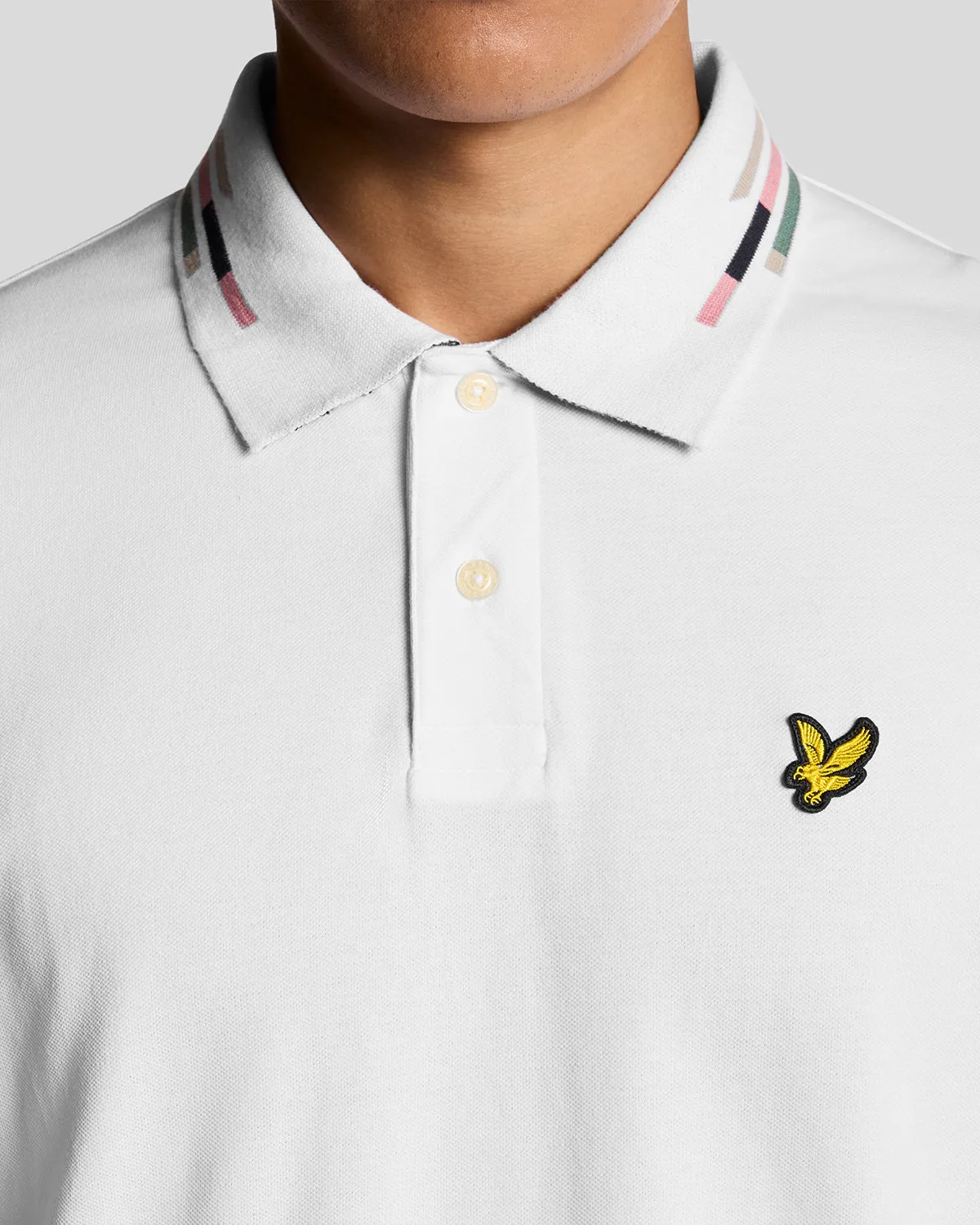Striped Tipped Polo Shirt sold by Lyle & Scott product image thumbnail 3