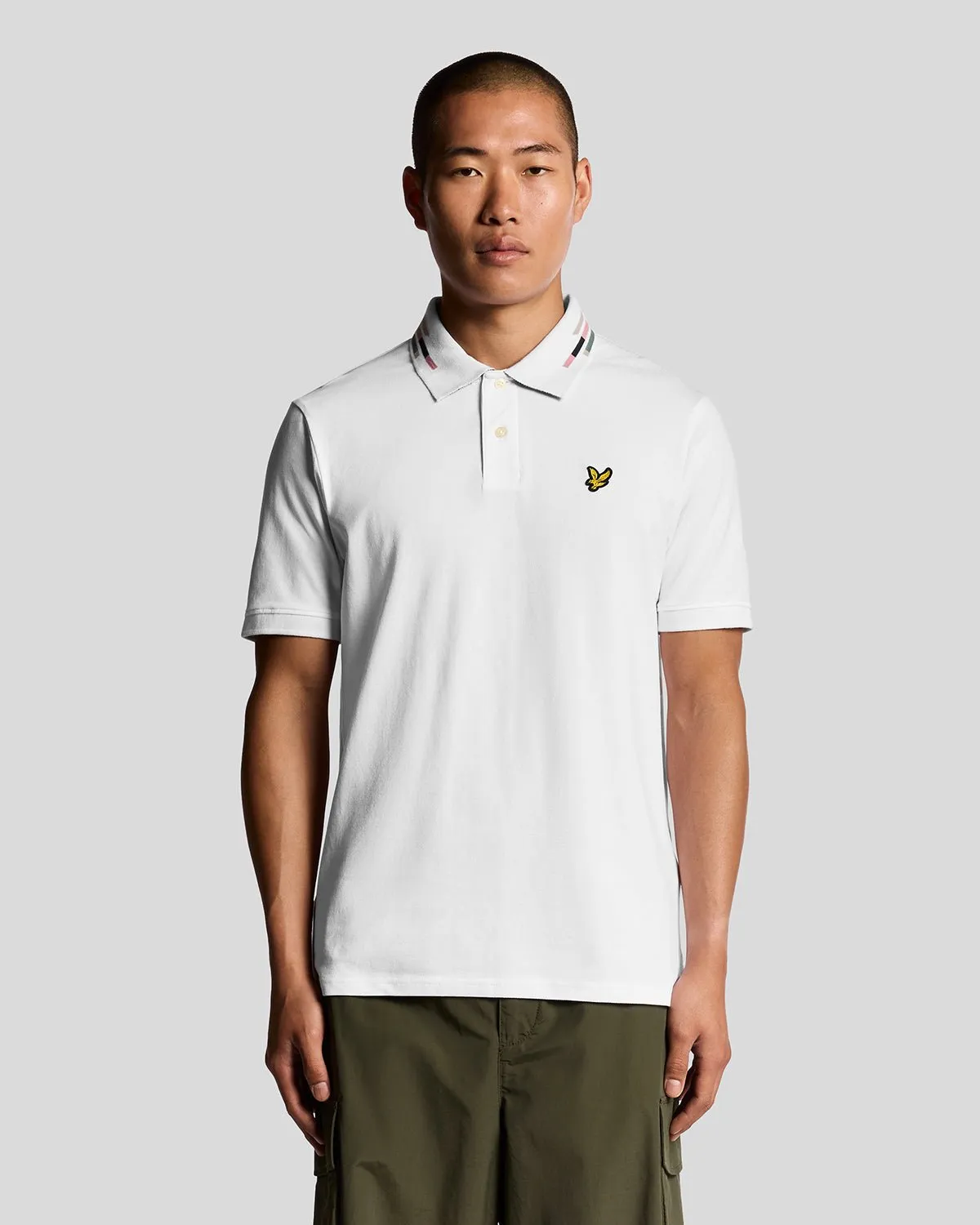 Striped Tipped Polo Shirt sold by Lyle & Scott