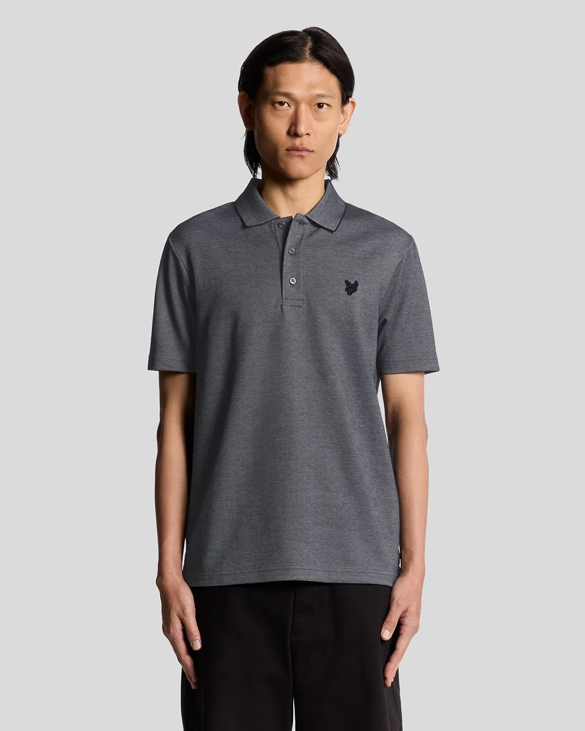 Two Tone Pique Polo Shirt sold by Lyle & Scott