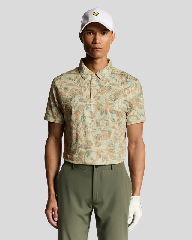 Golf Digital Floral Polo Shirt sold by Lyle & Scott
