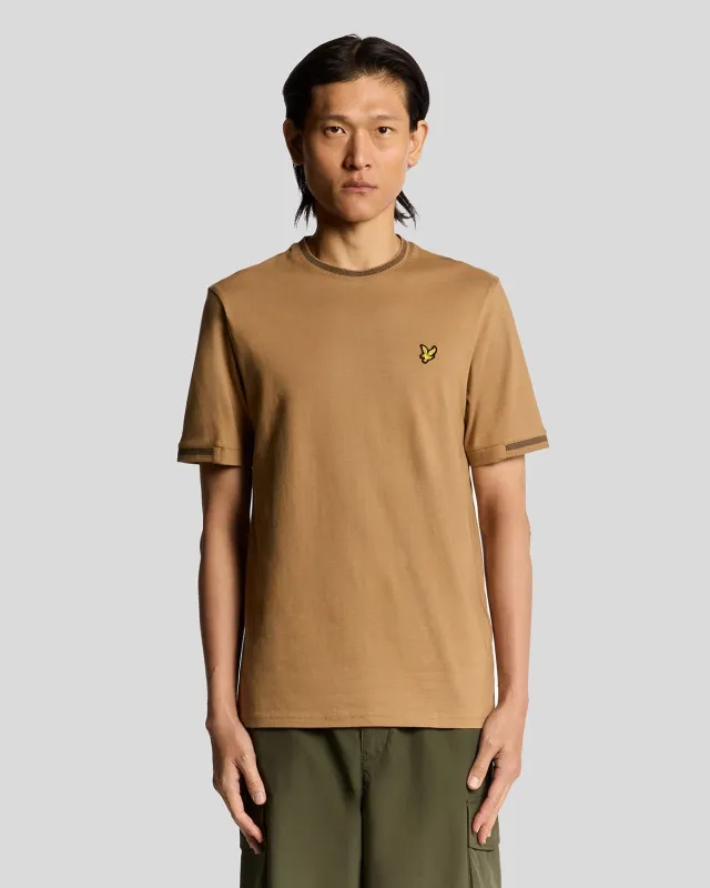Birdseye Half Tipped T-Shirt sold by Lyle & Scott