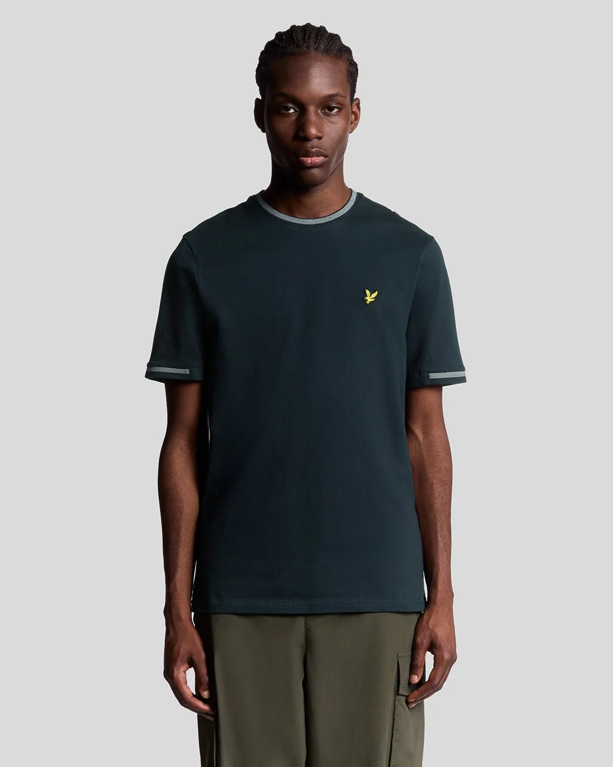 Birdseye Half Tipped T-Shirt sold by Lyle & Scott