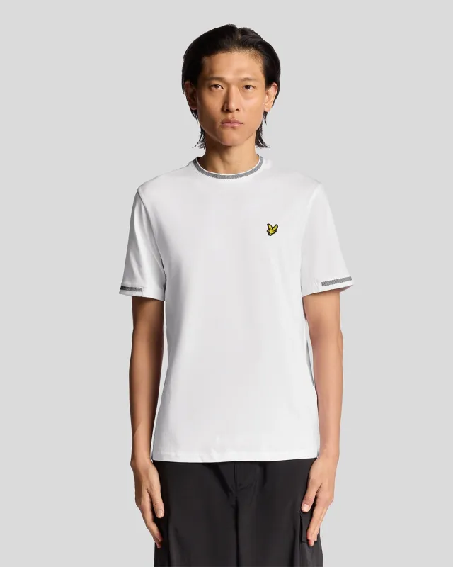 Birdseye Half Tipped T-Shirt sold by Lyle & Scott