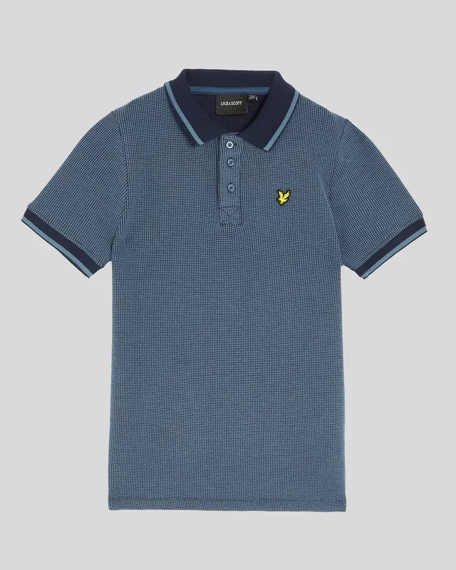 Two Tone Waffle Polo Shirt sold by Lyle & Scott