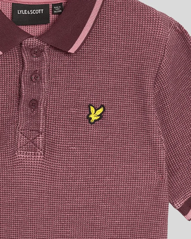 Two Tone Waffle Polo Shirt sold by Lyle & Scott product image thumbnail 3