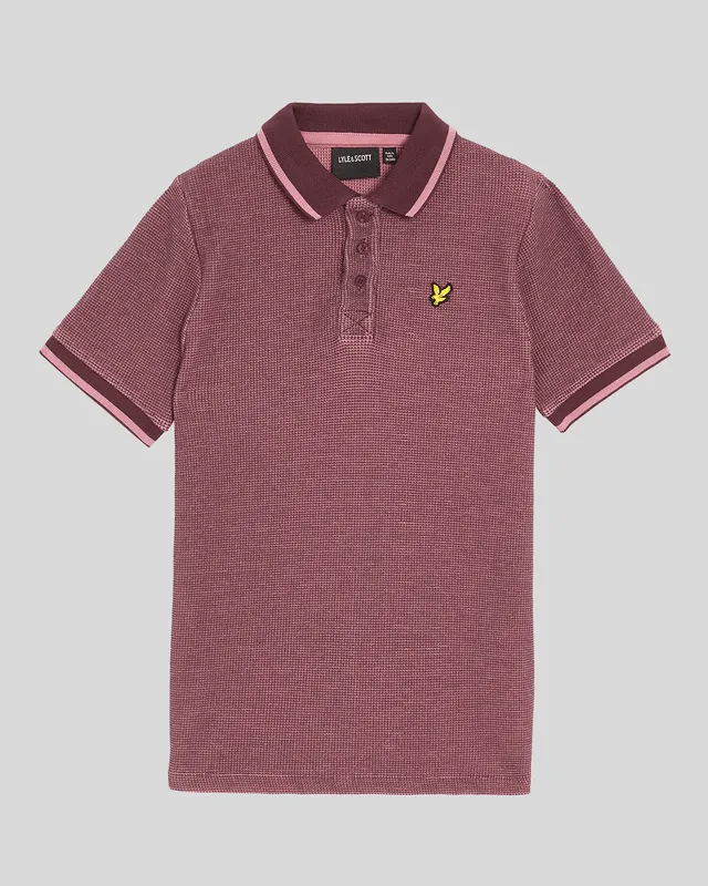 Two Tone Waffle Polo Shirt sold by Lyle & Scott