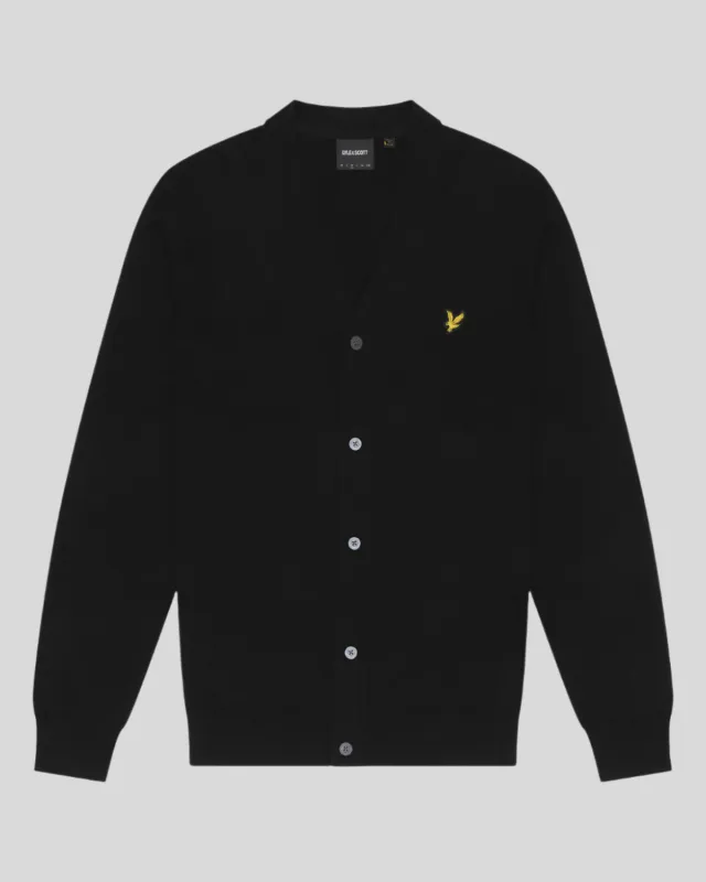 Cotton Merino V Neck Cardigan sold by Lyle & Scott