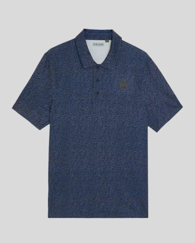 Contour Print Polo Shirt sold by Lyle & Scott