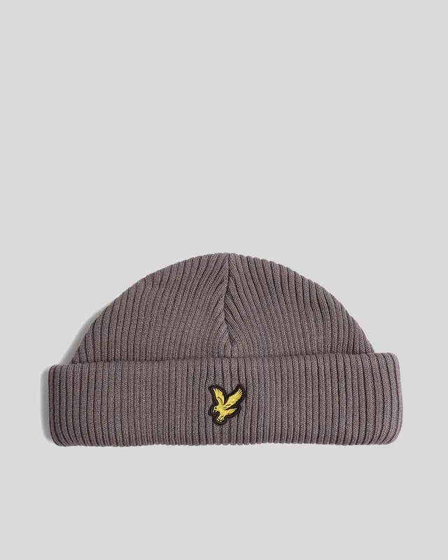 Cotton Ribbed Beanie made by Lyle & Scott