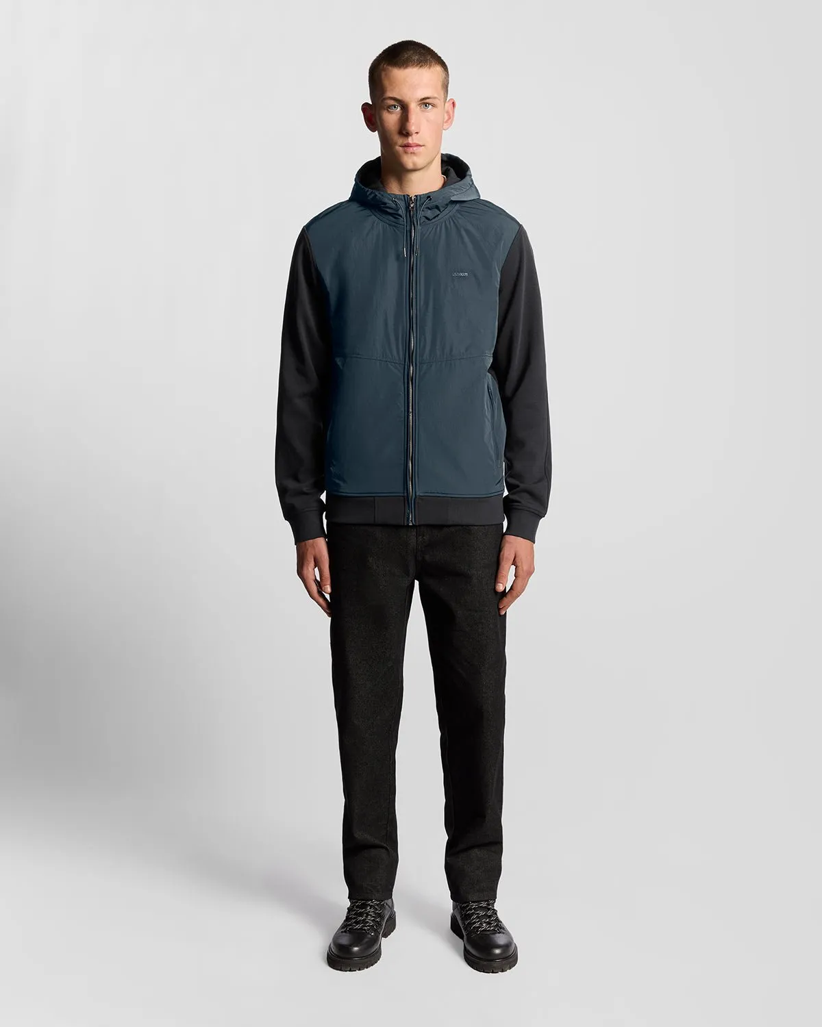 Half Raglan Sleeve Panneled Hoodie sold by Lyle & Scott product image thumbnail 2