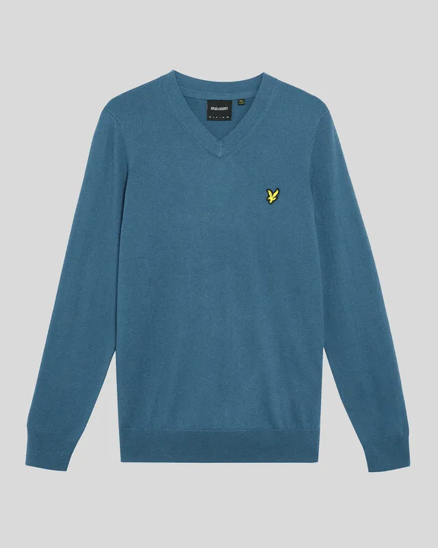 Cotton Merino V Neck Jumper sold by Lyle & Scott