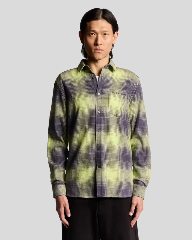 Ombre Check Flannel Shirt sold by Lyle & Scott