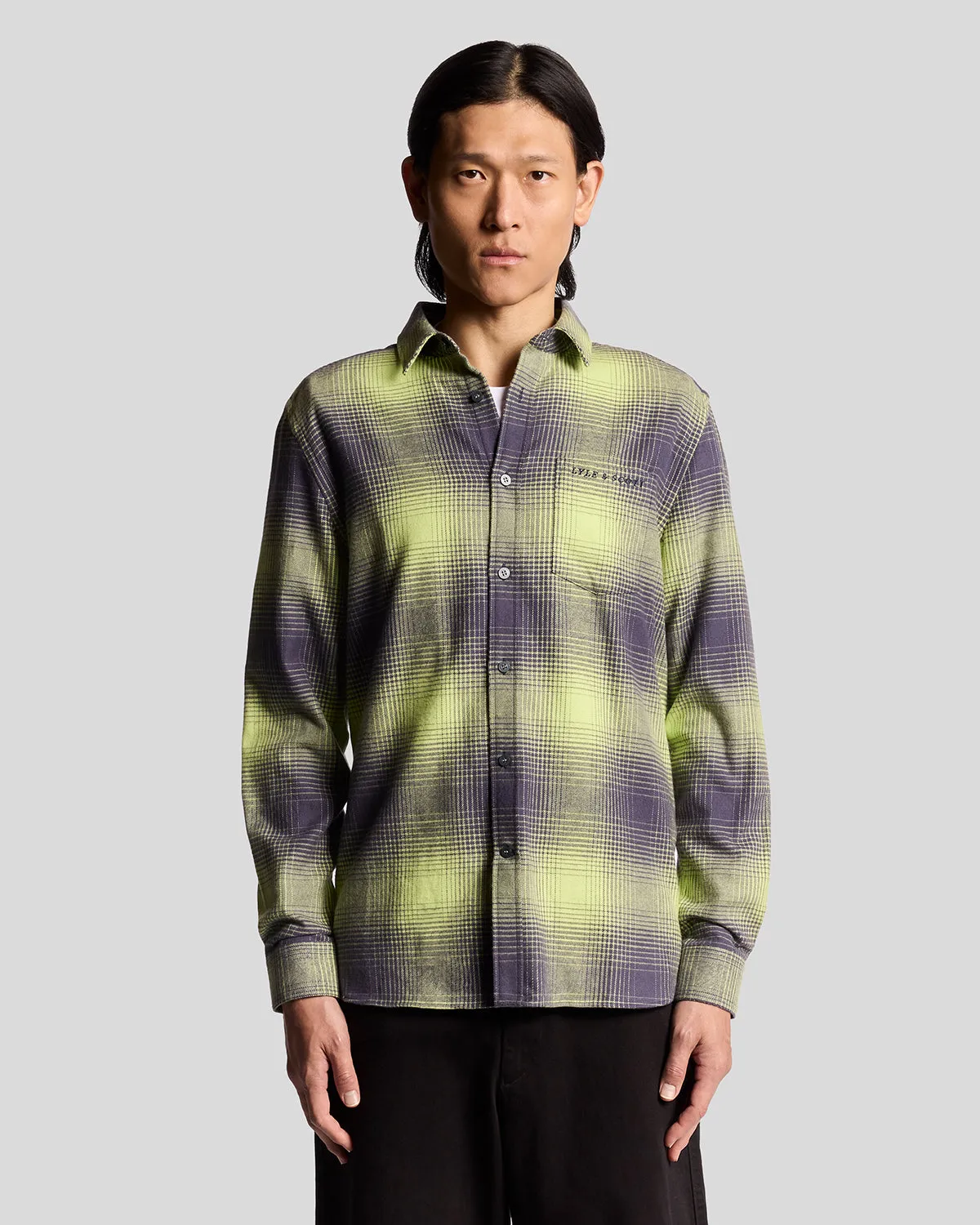 Ombre Check Flannel Shirt sold by Lyle & Scott